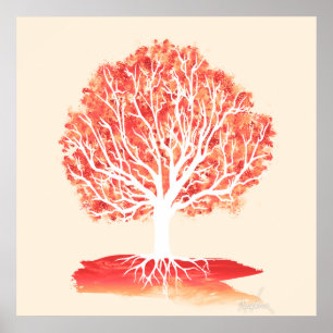 Poster Anatomie d'un arbre. (24 x 24)