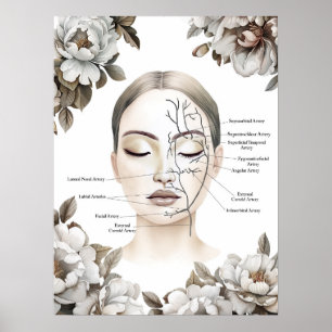 Poster Anatomie faciale Décor Botox