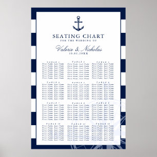 Poster Anchor   Nautical Wedding   Seating Chart
