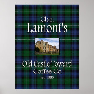 Poster Ancien château de Clan Lamont vers Coffard Co. Pos