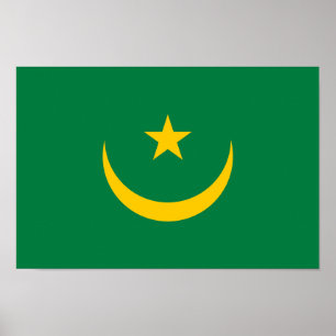 Poster Ancien drapeau de Mauritanie