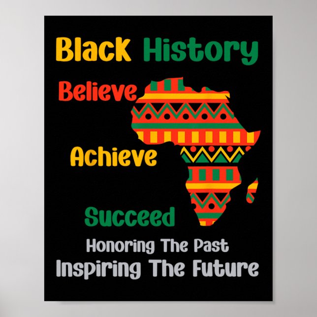Poster Ancien Mois Inspirant de l'Histoire Noire Africain (Devant)