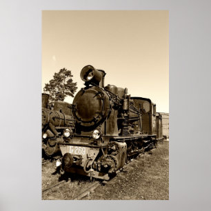 Poster Ancien moteur à vapeur étroit Gr-269