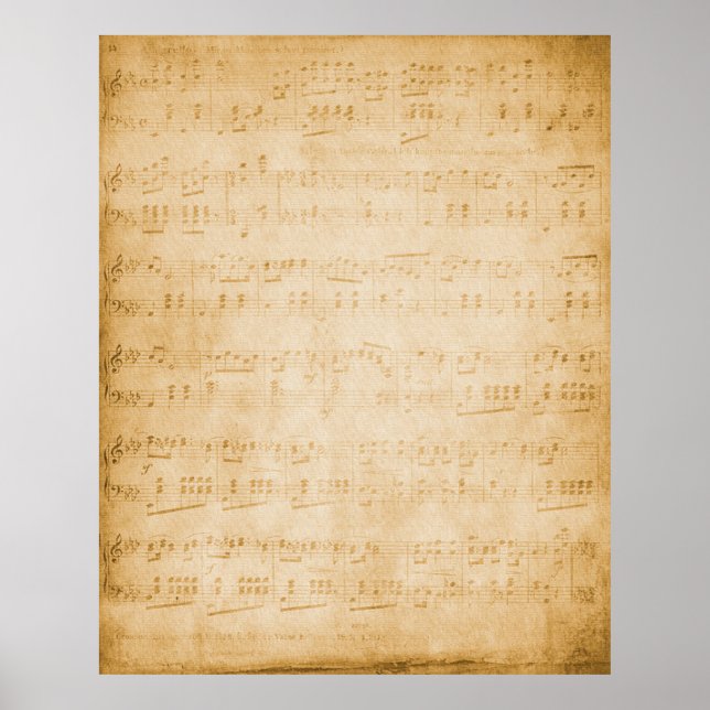 Poster ancien parchemin vintage Arrière - plan (Devant)