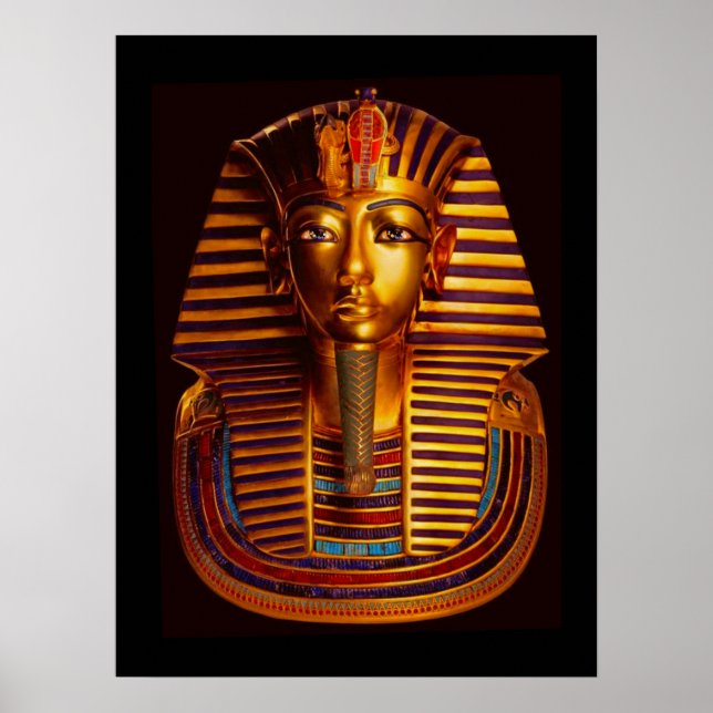 Poster Ancien roi égyptien Tutankhamon Gold Burial Masque (Devant)
