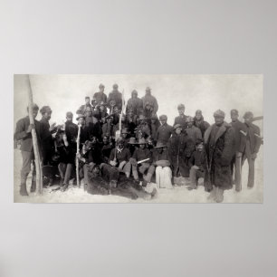 POSTER ANCIEN SOLDATS DE BUFFET OCCIDENTAL 1890