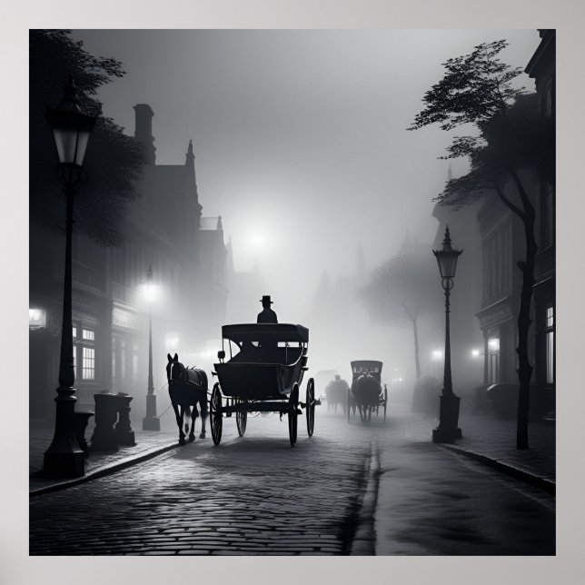 Poster Ancien temps image noir et blanc (Devant)