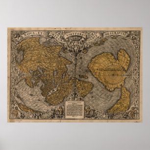 Poster Ancienne Carte du Monde (1531)