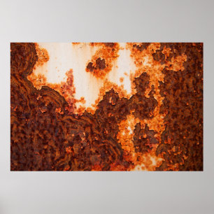 Poster Ancienne corrosion de surface des taches rouillées