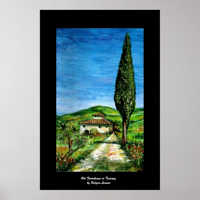 Poster Ancienne ferme du Chianti - Paysage toscane (Devant)