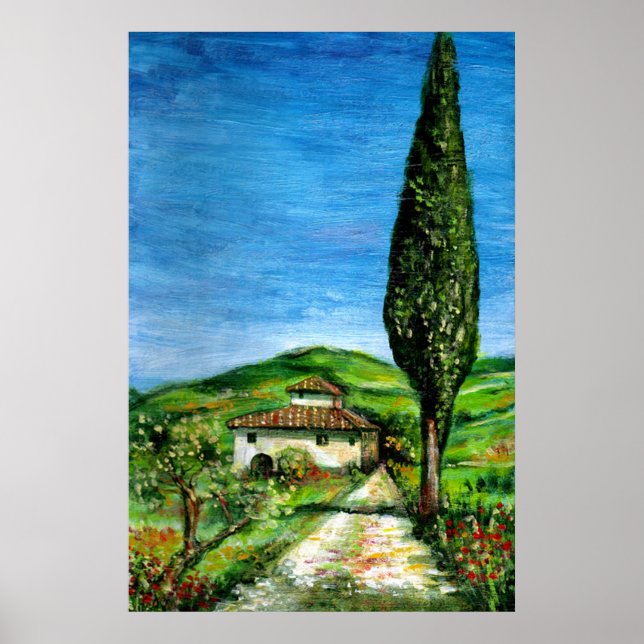 Poster Ancienne ferme du Chianti - Paysage toscane (Devant)