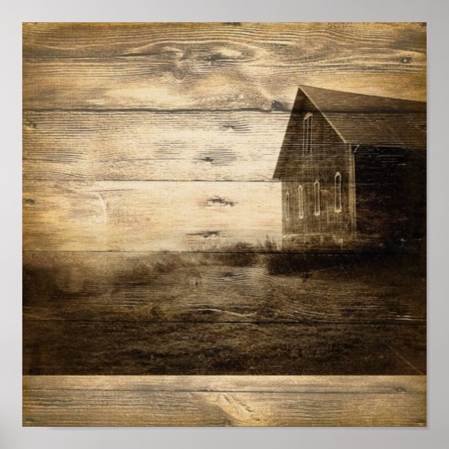 Poster ancienne ferme primitive de l'ouest cabine (Devant)