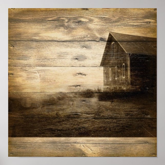 Poster ancienne ferme primitive de l'ouest cabine (Devant)