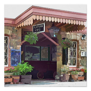 POSTER ANCIENNE GARE