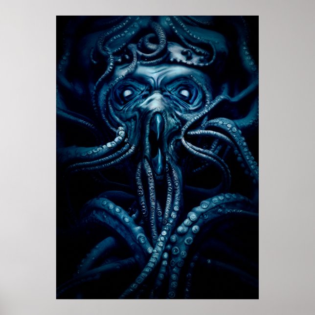 Poster Ancienne Horreur Eldtich : Deep Ocean Kraken (Devant)