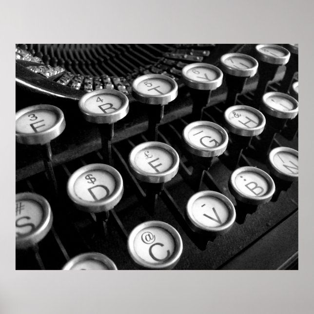Poster Ancienne machine à écrire (Devant)