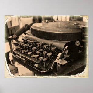 Poster Ancienne machine à écrire vintage