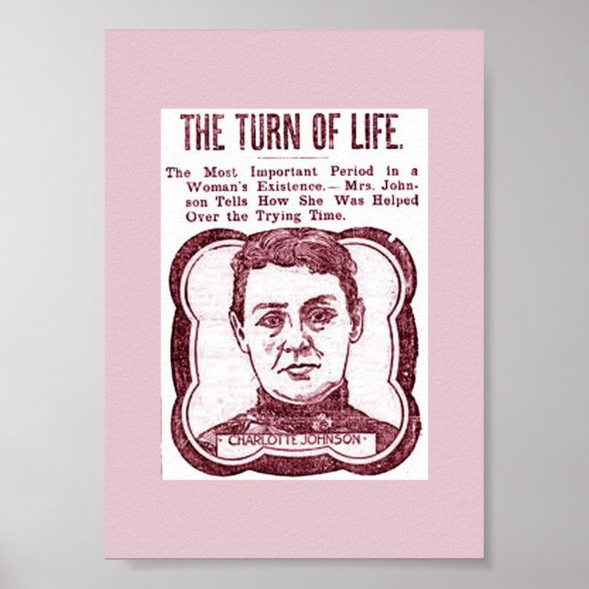 Poster Ancienne ménopause Annonce Vintage Image (Devant)