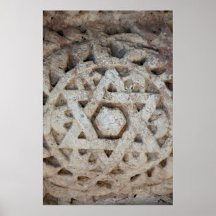 Poster Ancienne sculpture de l'étoile de David, Israël