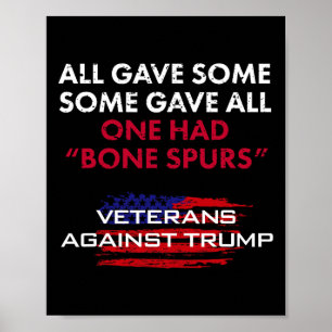Poster Anciens Combattants Anti-Trump Bone Dodger Spurs P