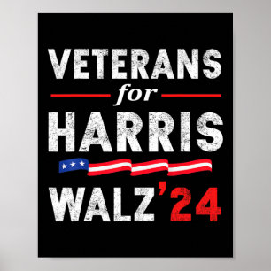 Poster Anciens Combattants Pour Harris Waltz Élection 202