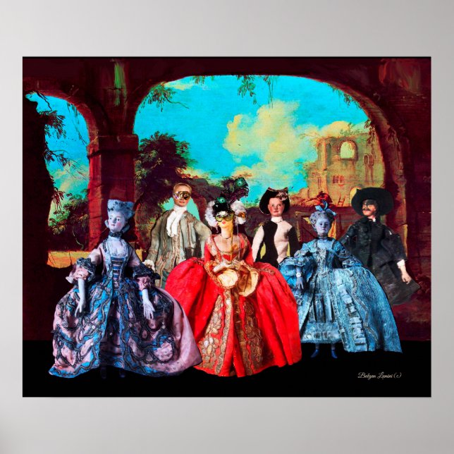 POSTER ANCIENS PETITS VÉNÉTIENS, MASQUÉRADES (Devant)