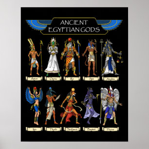 Poster Ancient Egyptian Gods