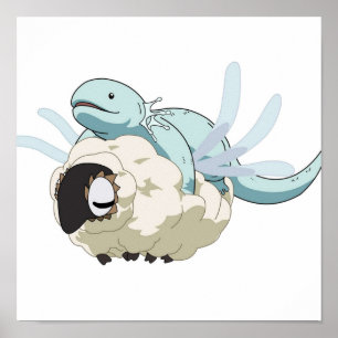 Poster Ancient Magus Bride Axolotl and Sheep