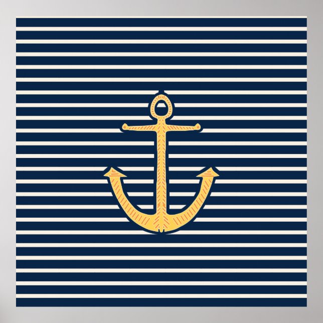 Poster Ancre de la marine (Devant)