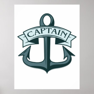 Poster Ancre du capitaine Ships