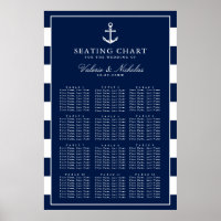 Ancré | Mariage nautique | Carte de siège de la Ma