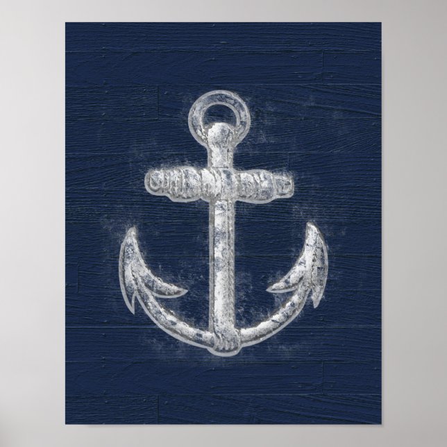 Poster Ancre marine vintage (Devant)