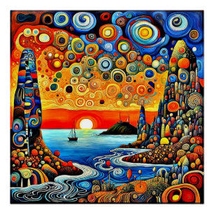 Poster Ancré sur la Côte Enchantée