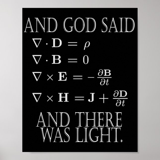 Poster And God Said Maxwell Equation  (Devant)