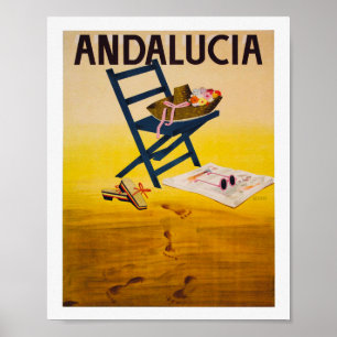 Poster Andalousie Espagne Vintage voyage