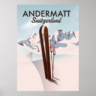 Poster Andermatt Suisse