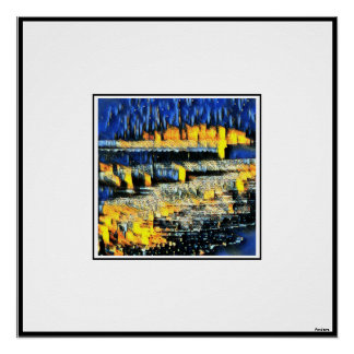 Poster Anders Artistry*Blue Impressionist Blue Waves*