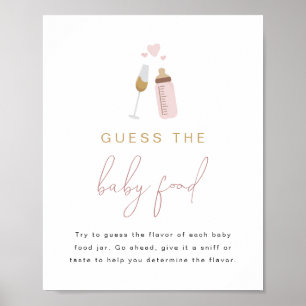 Poster ANDI Pink Poppin' Bouteilles Guess The Baby Food G