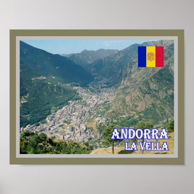 Poster Andorre - La Vella - (Devant)