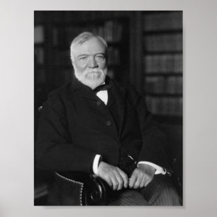 Poster Andrew Carnegie Seated In A Library