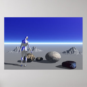 Poster Android sur la planète bleue