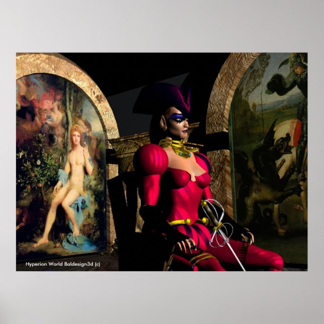 Poster ANDROID XENIA DANS L'ORBITRE Sci-Fi DE L'HYPERION (Devant)