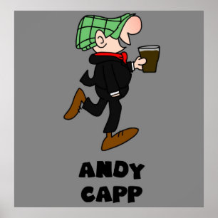 Poster andy capp britannique anglais anglais rétro vintag