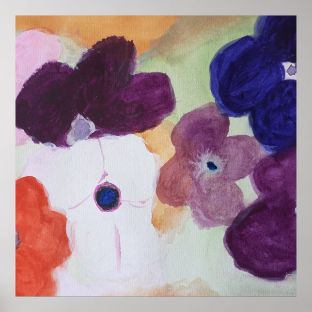 Poster Anémones de printemps (Devant)