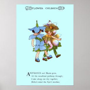 Poster Anémones et Bluets