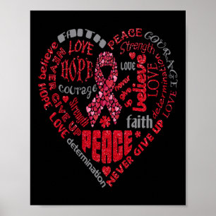 Poster Aneurysme Sensibilisation Mots du coeur Ba