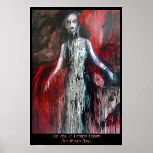Poster Ange à ailes rouges