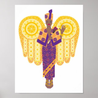 Poster Ange afro-américain