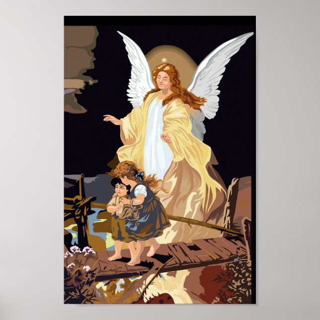 Poster Ange Ailes avec enfants (Devant)