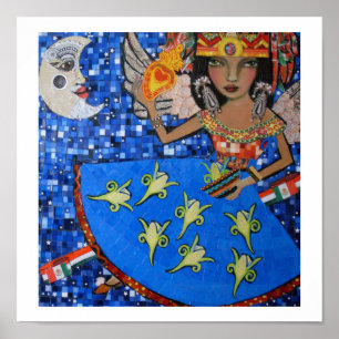 Poster ange aztèque